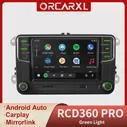Автомагнитола 2 din Android Auto Carplay Bluetooth Зеленый свет Зеленое меню MIB 6RD 035 187B Noname RCD360 PRO Для VW для Skoda