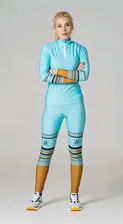 Женский слитный гоночный комбинезон Noname On the Move Race teal-gold